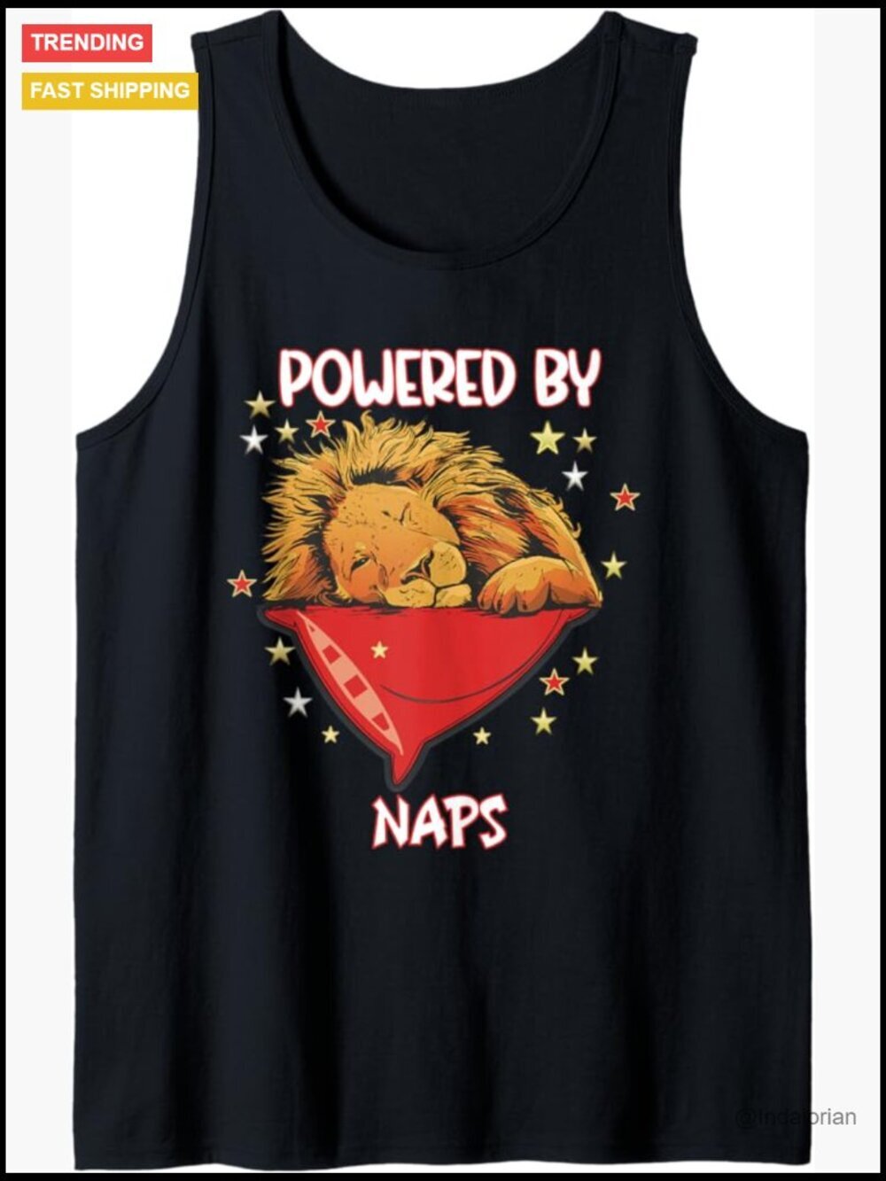 Napping Dress Sleeping Lion Funny Naps Wear Tank Top